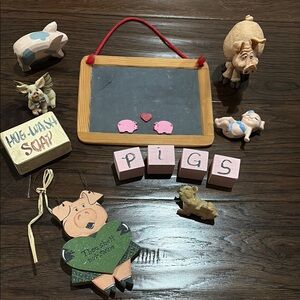 Vintage Pig Themed Accessories